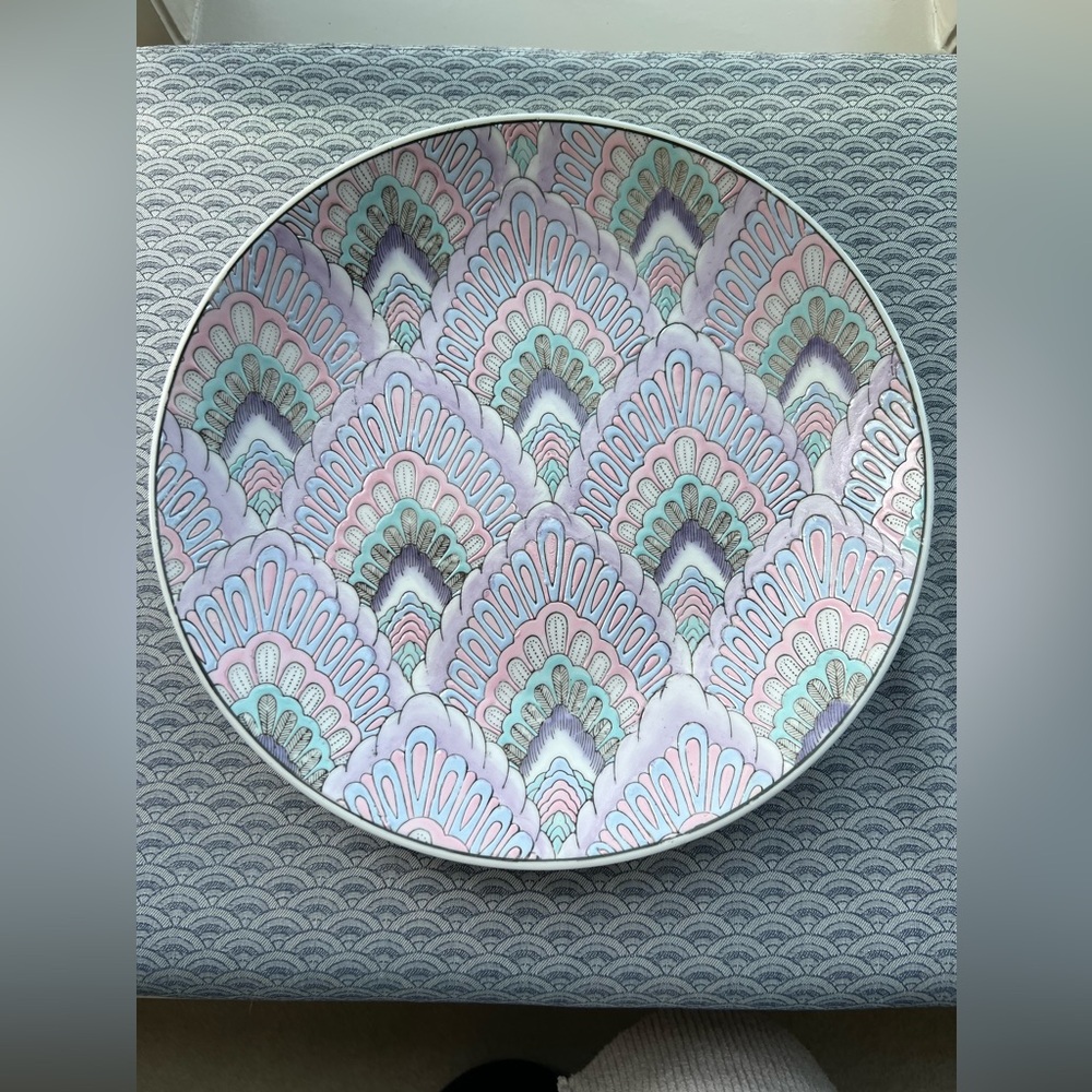 Macau purple plate with authentic stamp- no chips or cracks